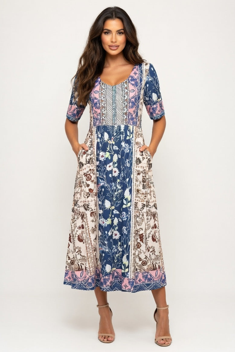 Printed Maxi Dress — Placement Print 5