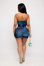 Printed Tube Dress — back view