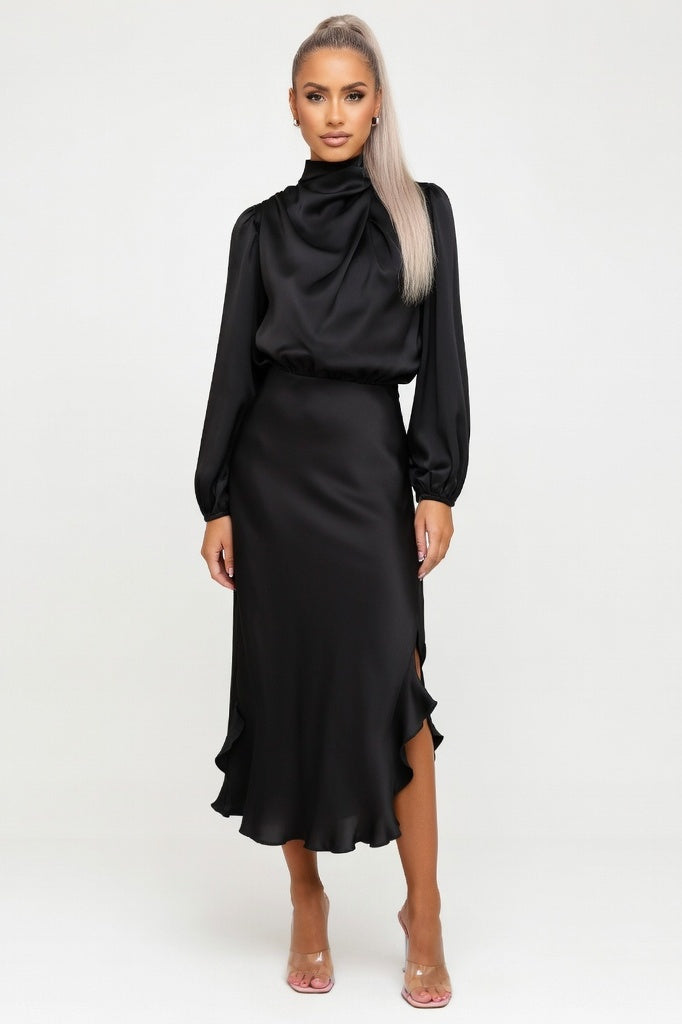 Draped Halter Dress — GQTG040