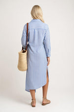Striped Shirt Dress — back view