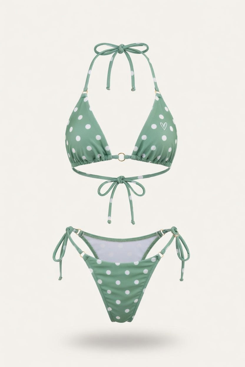 Triangle Bikini Set — Polka Dot