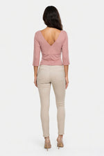 Deep V Backless Tee — back view