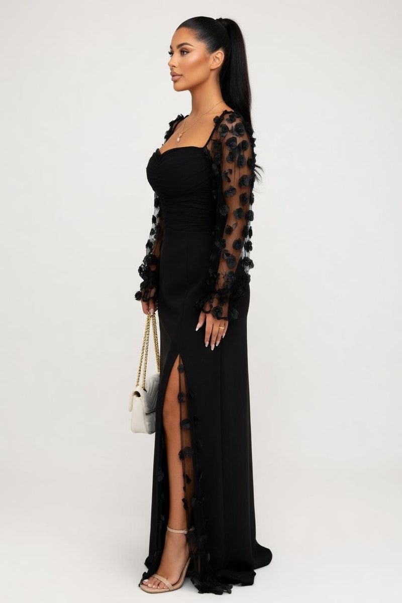 Long Sleeve Midi Dress — side view