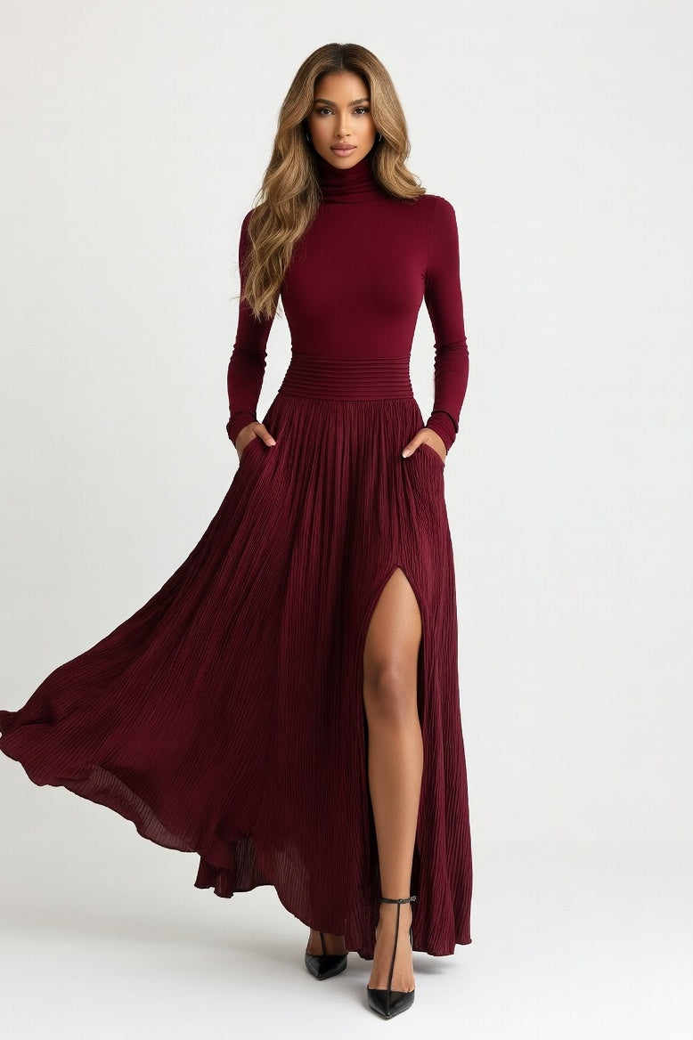 Tailored Blazer Skirt Co-ord — Deep Red