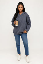 Hooded Cotton Sweatshirt — Dark Grey