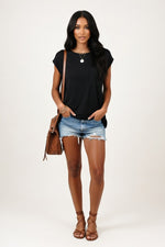 Structured Pocket Tee — Black