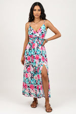 Leopard Print Halter Dress — Green