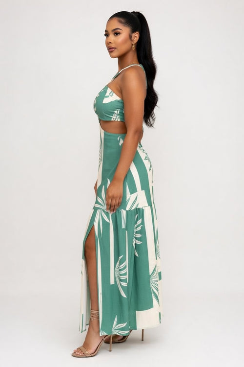 Halter Cutout Midi Dress — side view