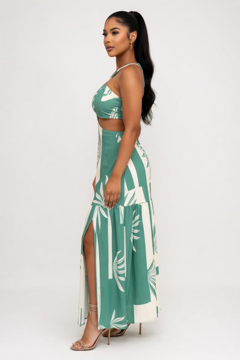 Halter Cutout Midi Dress — side view