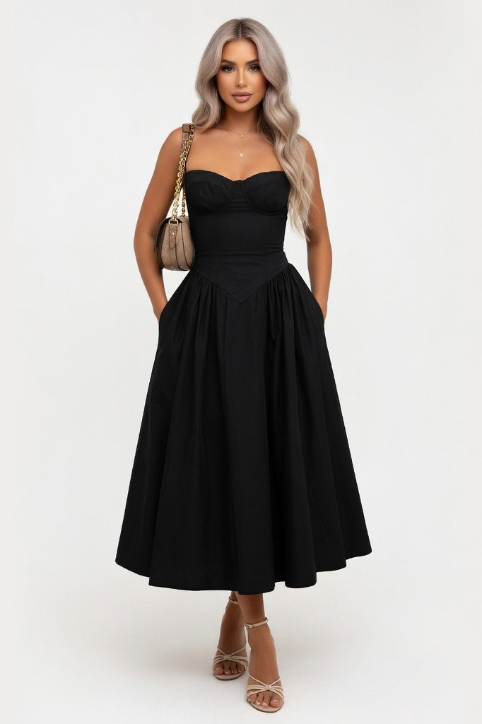 Cami Slip Dress — Black