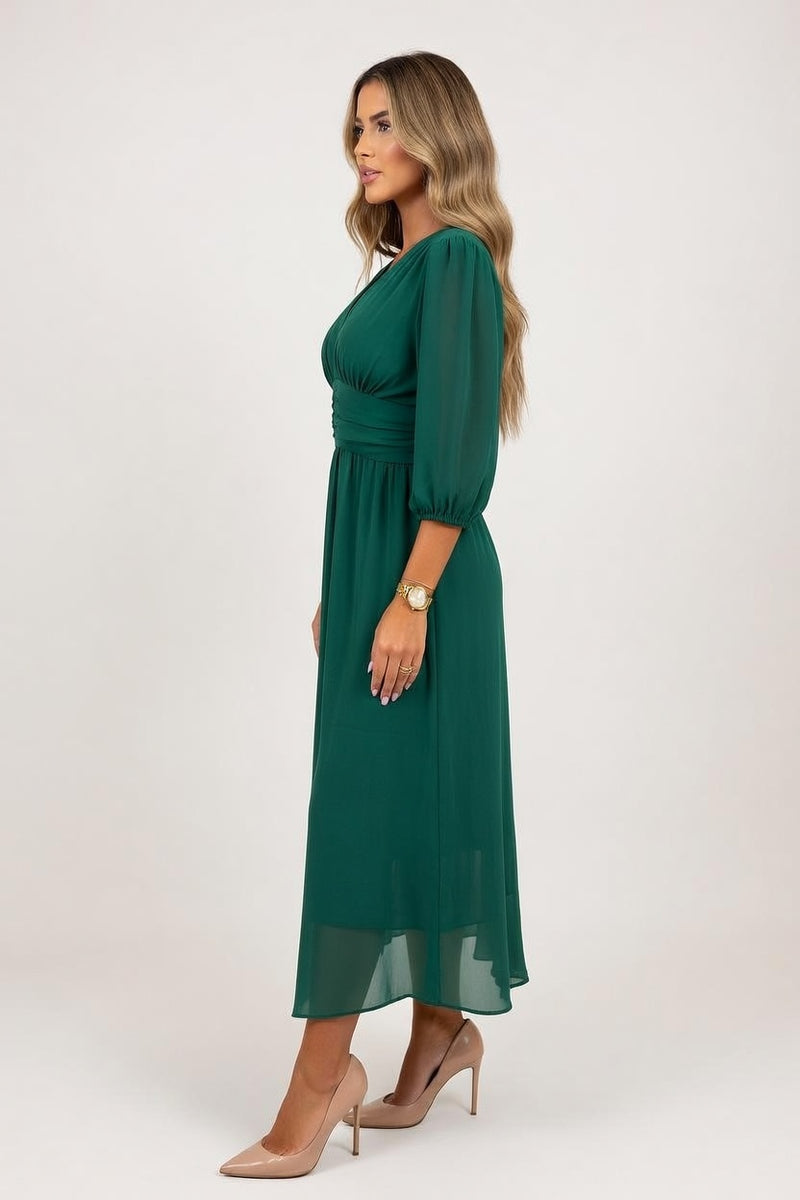 Chiffon Mini Dress — side view