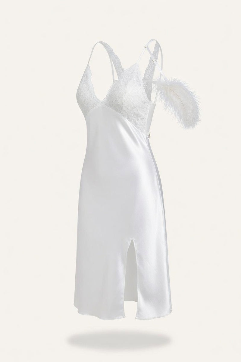Lace Slip Nightgown — side view