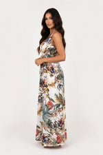 Open Back Print Dress — side view
