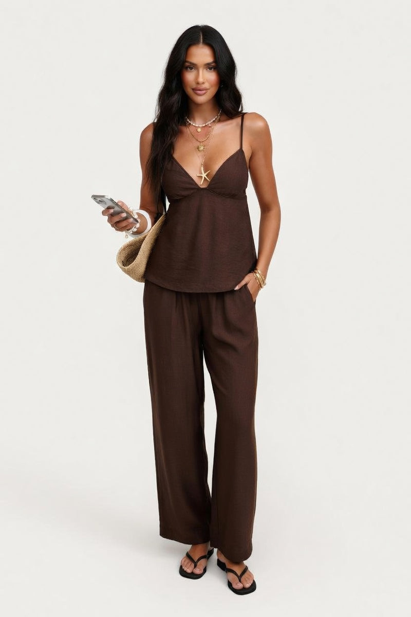 Halter Top & Trouser Co-ord — front view