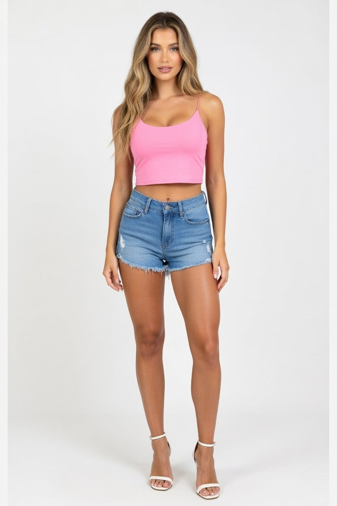 Backless Halter Top — Nude Pink