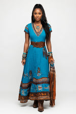 Western Cut Midi Dress — front view