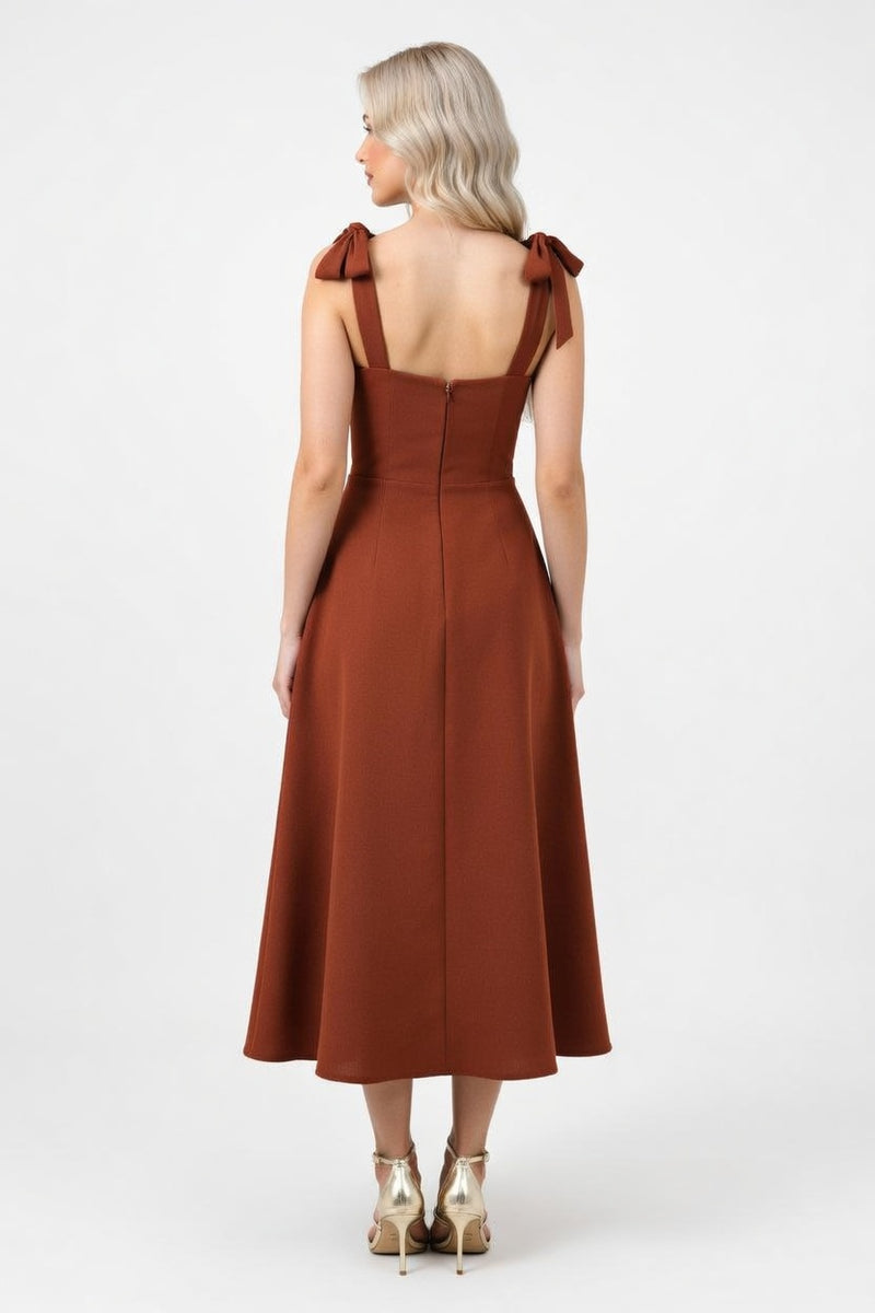 Sleeveless Midi Dress — back view