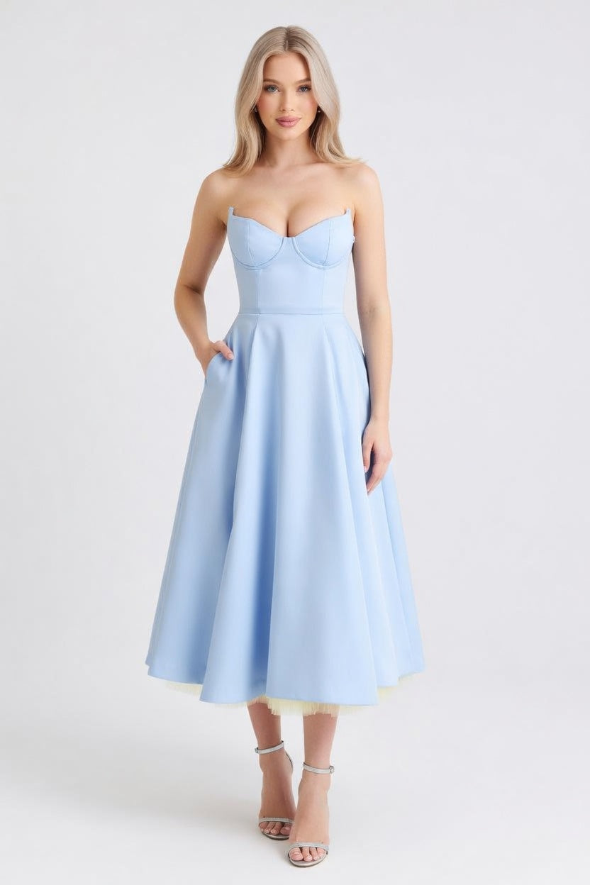 Mesh Double Layer Halter Dress — Pink Print