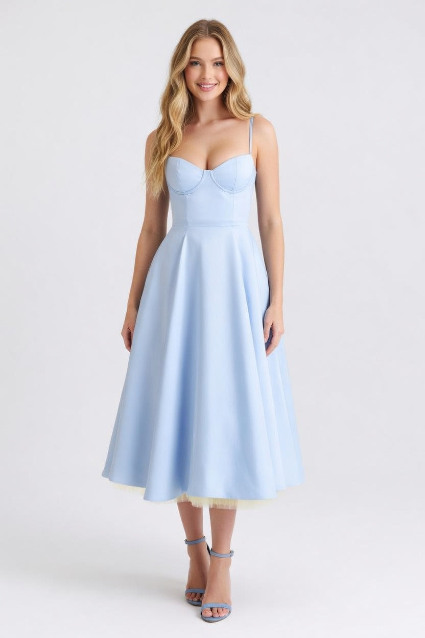 Mesh Double Layer Halter Dress — Pink Print