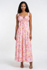 Printed Halter Maxi Dress — Blue Print