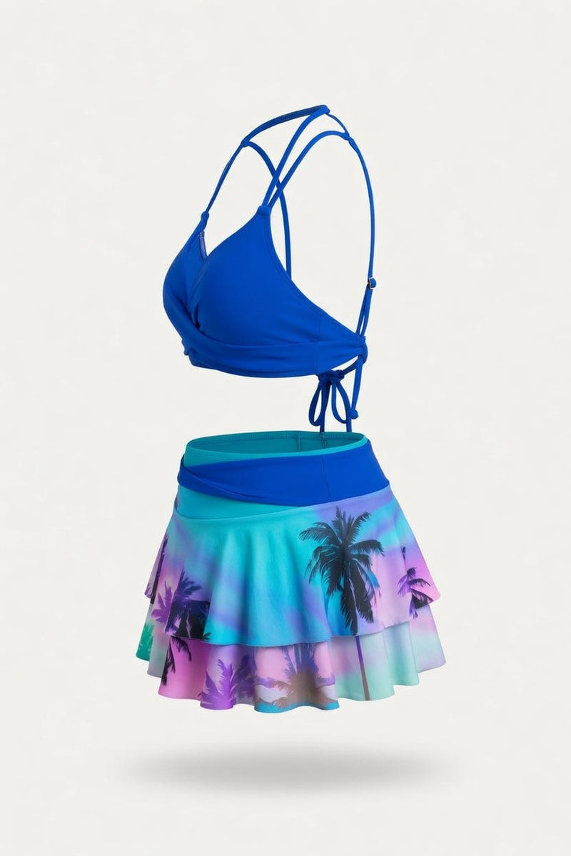 Ruffle Split Bikini Set — side view