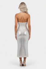 Sequin Halter Mini Dress — back view