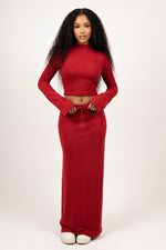 Lace-Up Co-Ord Set — Red
