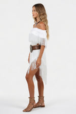 Fringe Mini Dress — side view