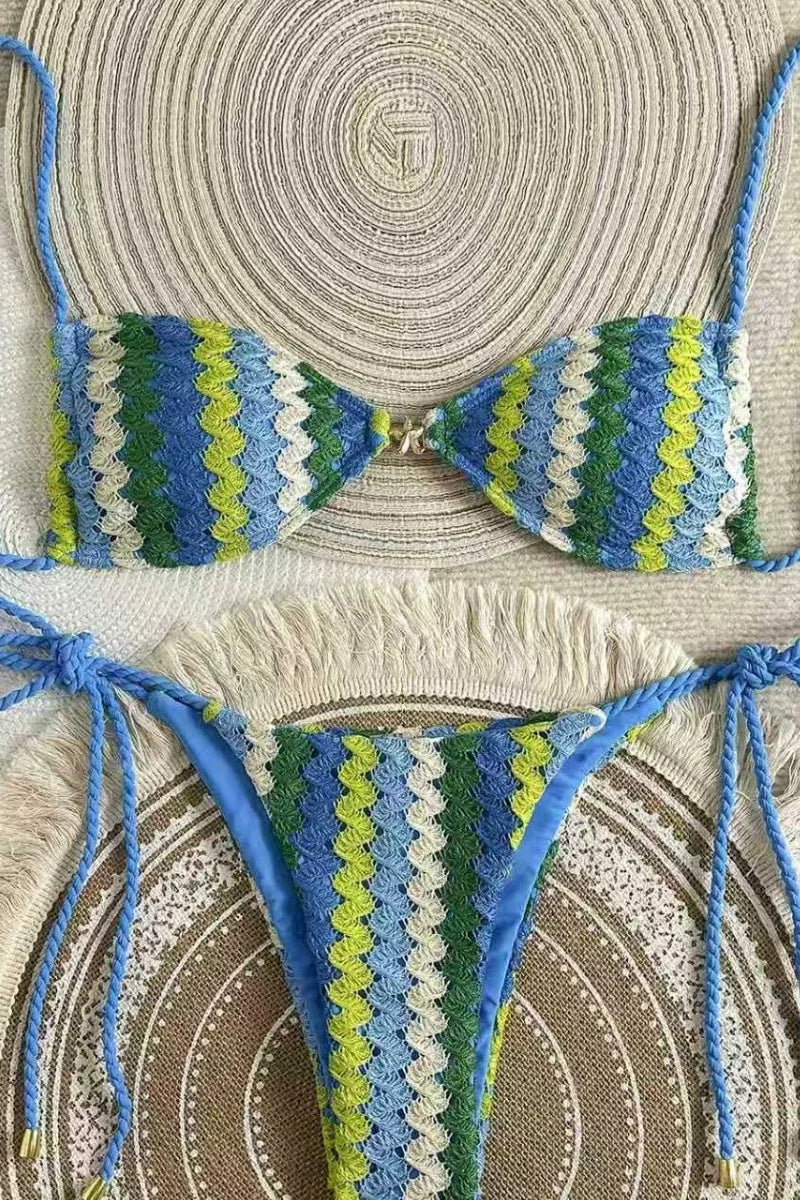 Supplier reference — 2026 new European and American Amazon bikini wavy 
