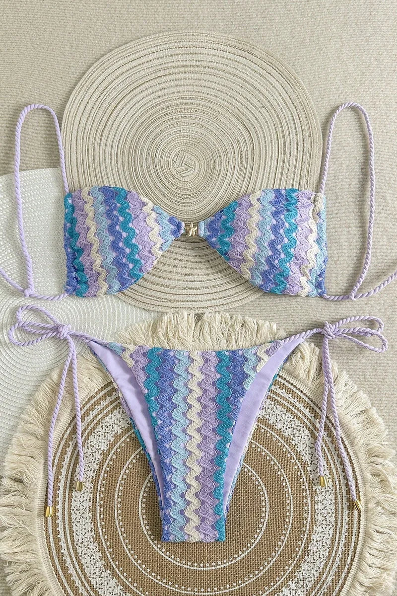 Supplier reference — 2026 new European and American Amazon bikini wavy 