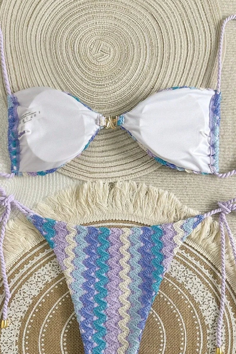 Supplier reference — 2026 new European and American Amazon bikini wavy 