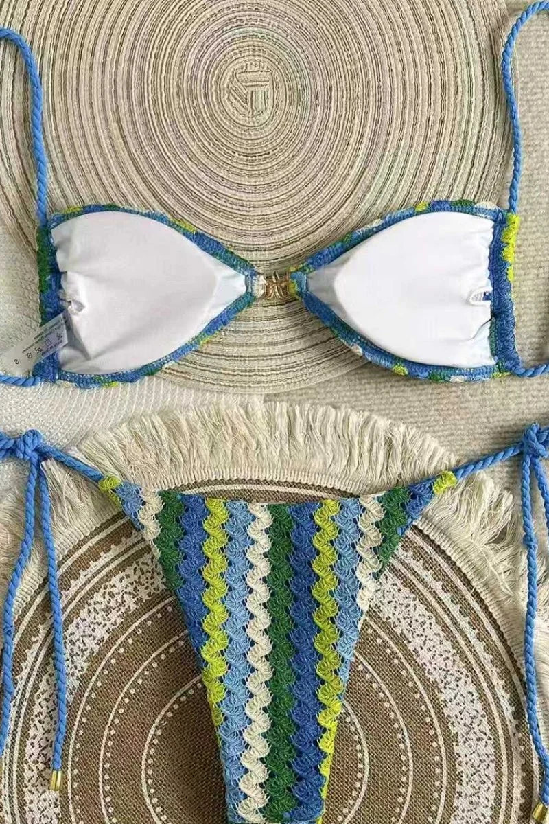 Supplier reference — 2026 new European and American Amazon bikini wavy 