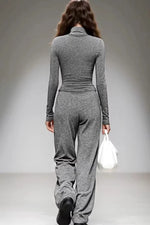 Supplier reference — New Fashion Casual Gray Wide Leg Pants Two Piece S