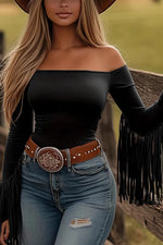 Supplier reference — Retro Western Style Tassel Bodysuit T-Shirt