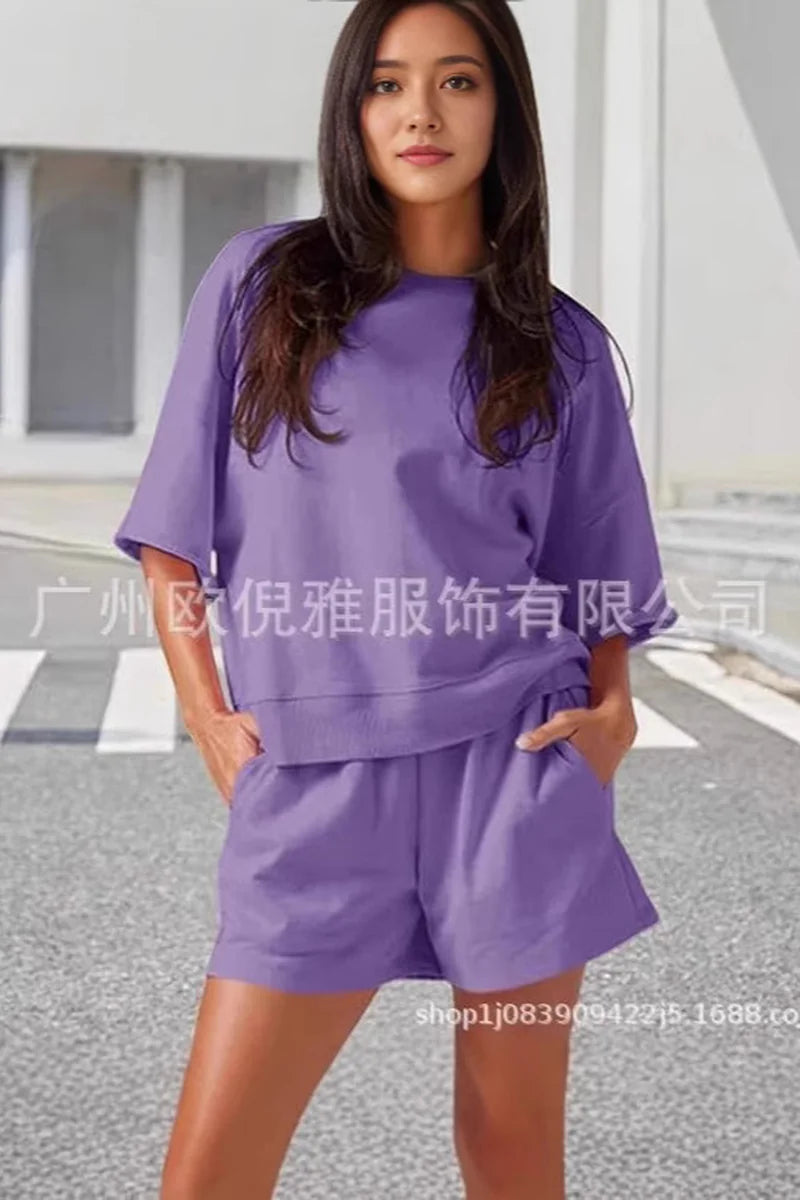 Supplier reference — 2025 Amazon hot cross-border women's solid color r