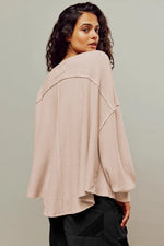 Supplier reference — Amazon v-neck trendy brand casual waffle off-shoul