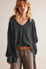Supplier reference — Amazon v-neck trendy brand casual waffle off-shoul