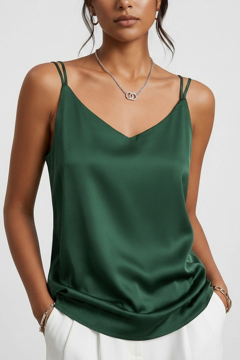 V-Neck Loose Fit Camisole Top — S — Front